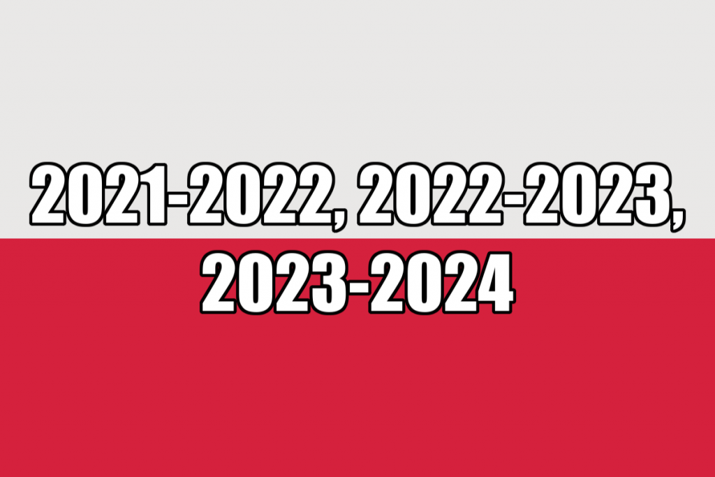 When are the school holidays in Poland in 2021-2022-2023-2024