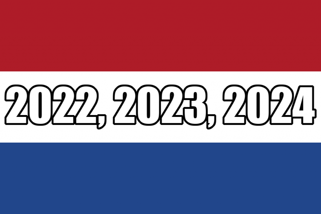 Skoleferier i Nederland (Holland) 2022, 2023, 2024 etter regioner